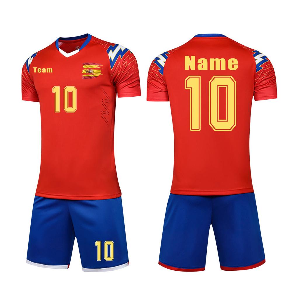 Men's Soccer Jersey Set Quick-Dry Sportswear with Shorts for Training and Matches, Sizes S-XXL