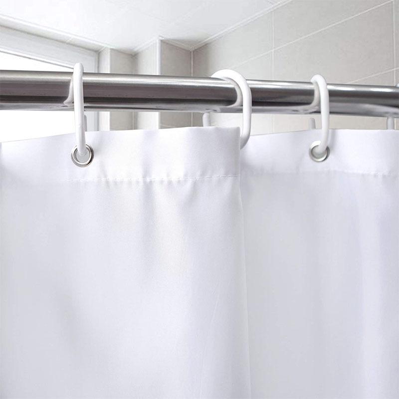 Thickened Waterproof Polyester Shower Curtain - Mildew-Proof Solid Color for Bathrooms and Hotels
