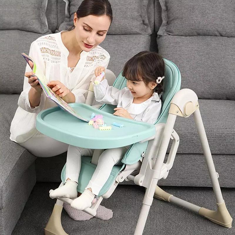 Baby Pu Leather Dining Chair Cover Children Leather Cushion Baby Dining Chair Leather Cover With Padding Seat Case Accessories
