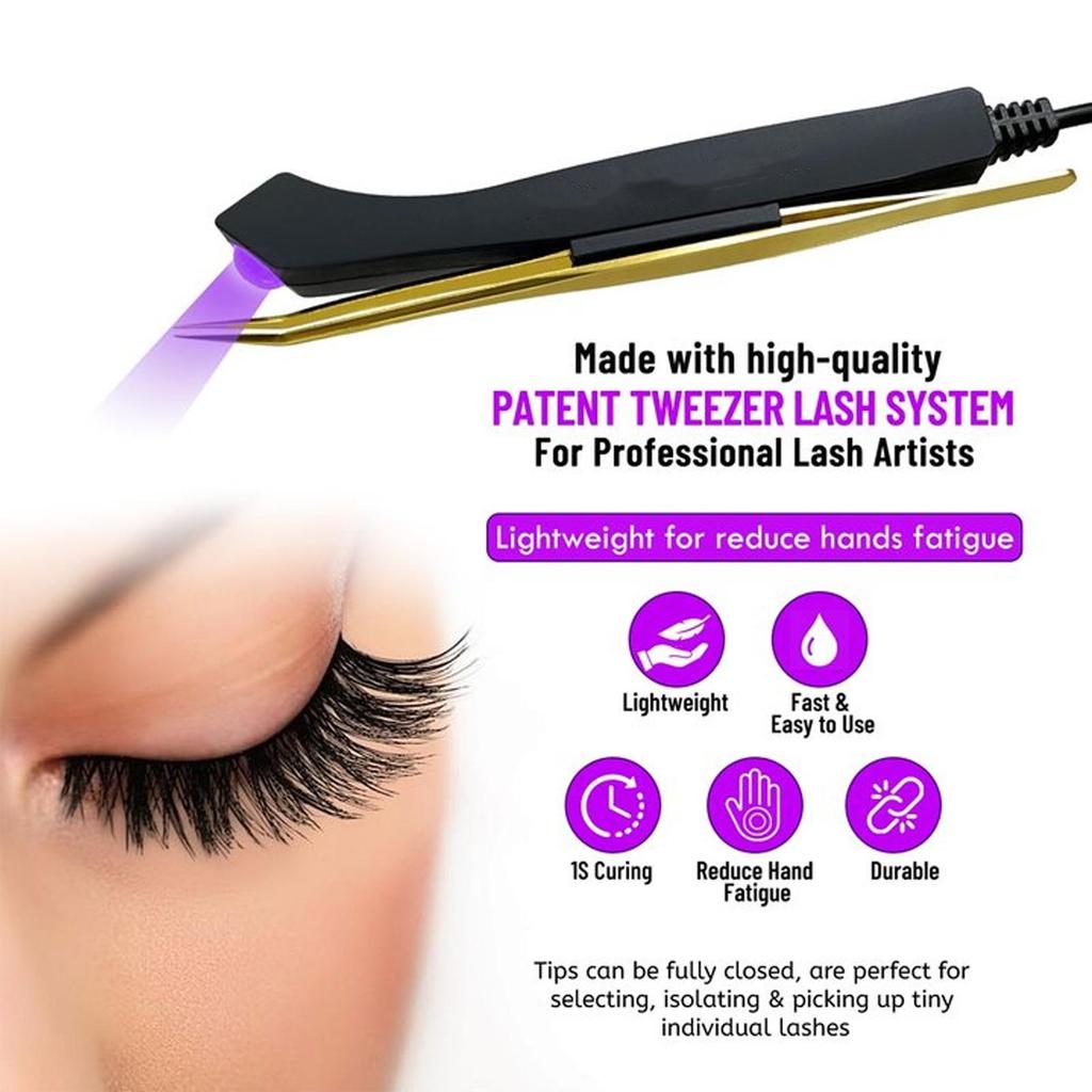 Lampa do rzęs z pedałem nożnym 5W Szybkie utwardzanie 395 do 400 nm Bezpieczny stop aluminium do przedłużania rzęs Zdobienia paznokci