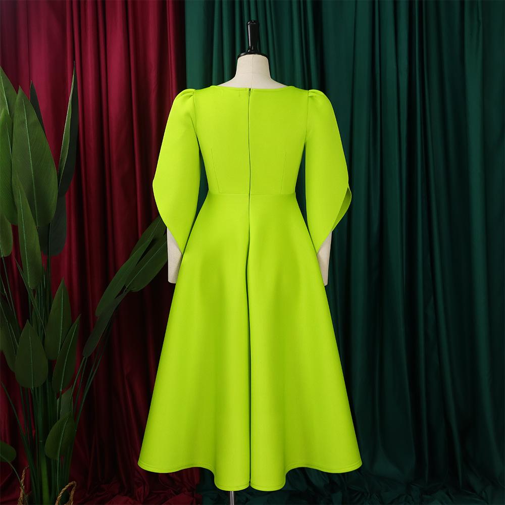 High-end and Fashionable Women's Evening Gown, Elegant and Graceful Foreign Trade Dress with Large Swing Skirt for Party