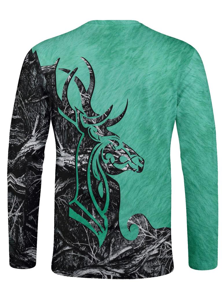 Longsleeve Men's longsleeve with a round neck, stylish top with bright prints