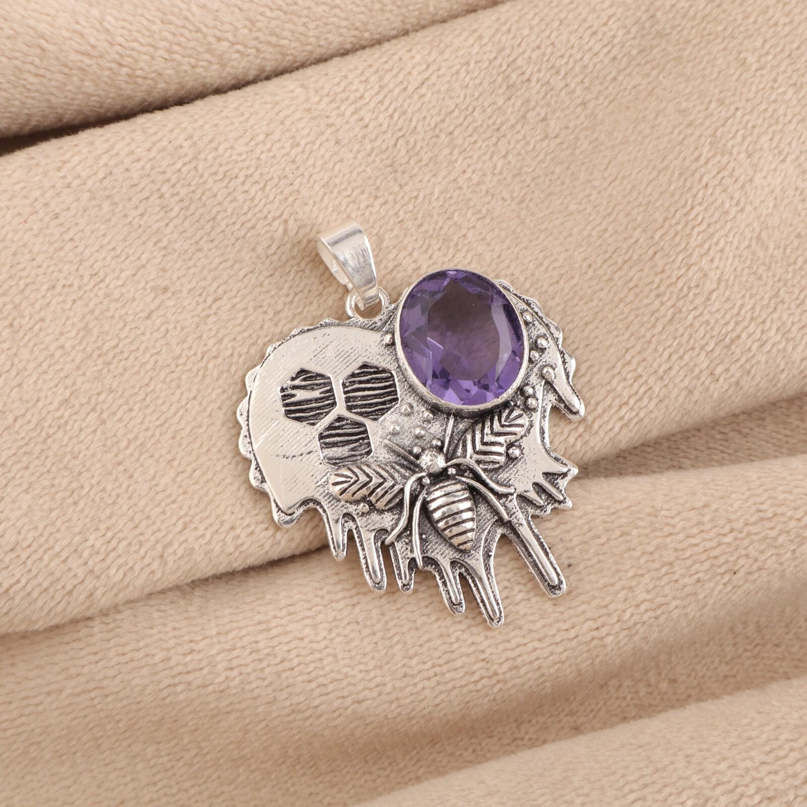 

Иолит Драгоценный камень 925 Стерлинговое серебро Ювелирные изделия Стильный кулон 1,49 Подарок для нее CP-28-5