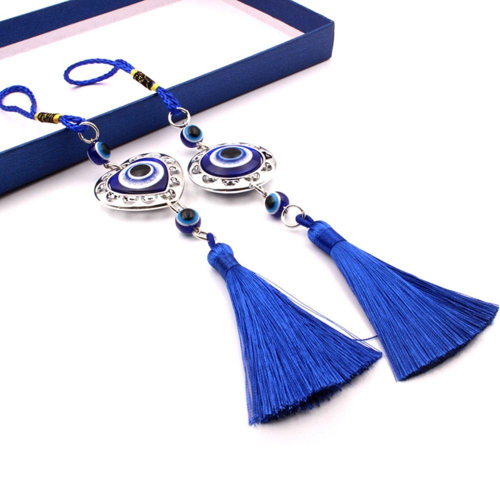 Craft Colorful Bead Demon Eye Pendant Car Hanger Decoration Blue Eye Key Chain Home Wall Hanger