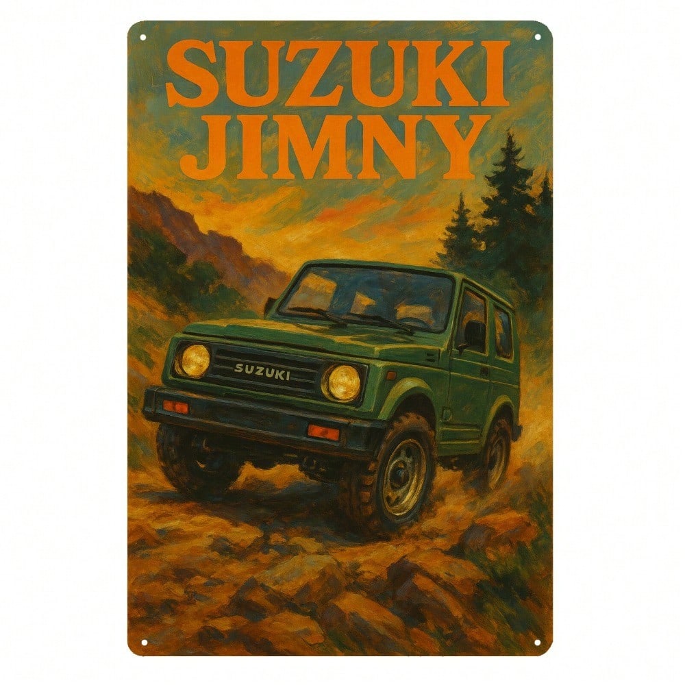 

Vintage Suzuki Jimny Metal Tin Wall Sign 20x30cm Retro Garage Decor 20x30 різнокольоровий