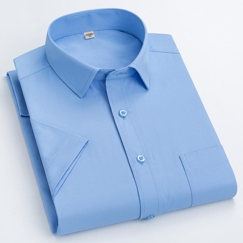 

Летняя мужская хлопковая рубашка с коротким рукавом для деловой офисной работы и социальной работы