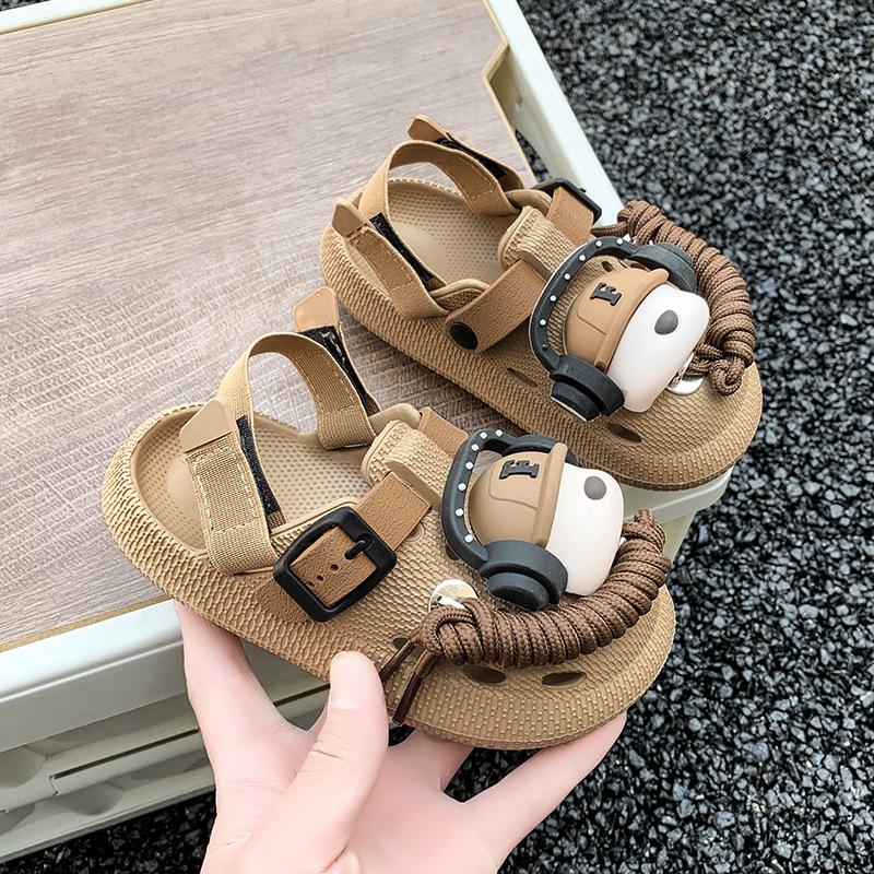 Children's 3D Dog Headphone Birkenstock Clogs: Creative, Closed-Toe, Super Soft, Thick-Soled Sandals for Boys and Girls