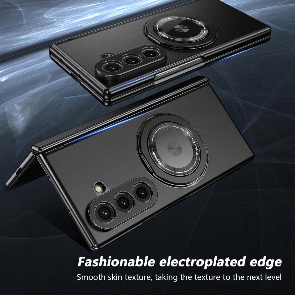 Compatible Galaxy Z Fold 8/7 Magnetic Rotating Stand Case & Z Flip 7 Protective Film Cover