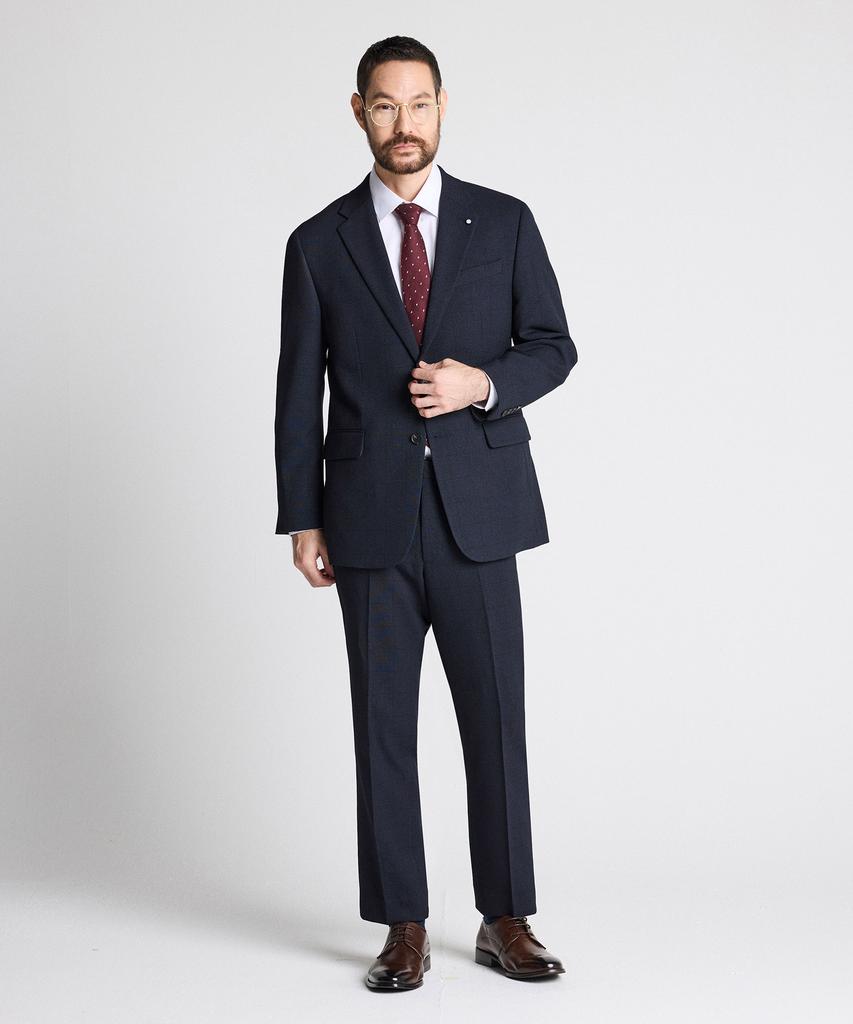 STCO Easy Care Two-Tone Formal Pants_Navy Check (Classic Fit)_Sslvc53Ccn