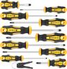 11-Piece Magnetic Screwdriver Set with Cross-Head Tips and Cushioned Grip