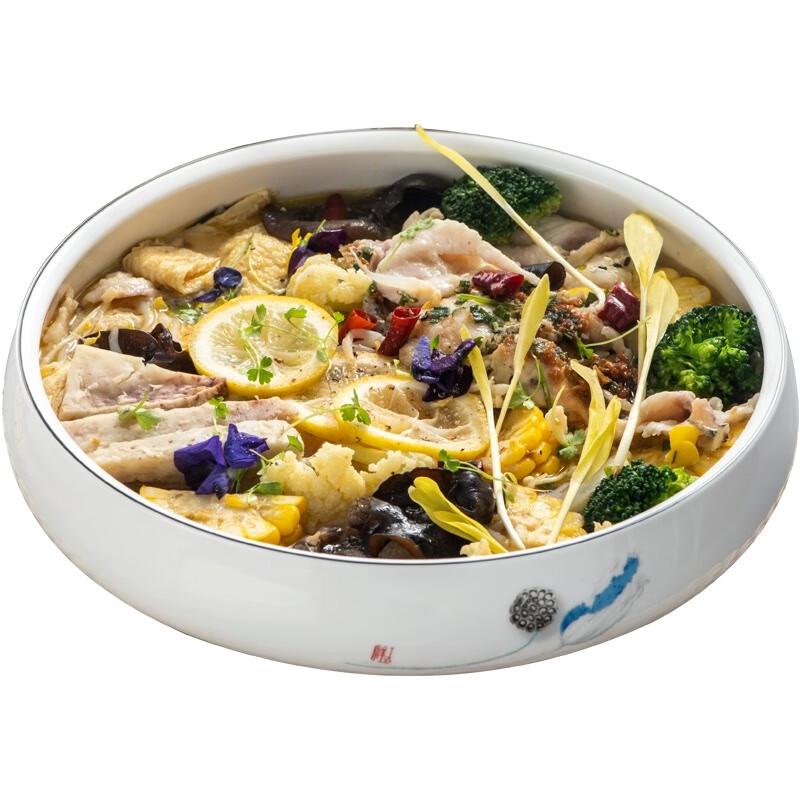 Large Nordic Ceramic Deep Serving Bowl