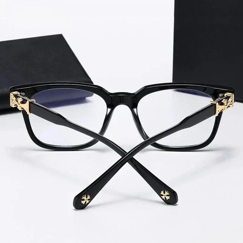 Nouvelles Lunettes Optiques Artistiques Rétro Homme Femme avec Grande Monture Personnalisée Lunettes Anti Lumière Bleue Ultra Légères Lunettes Unisexe