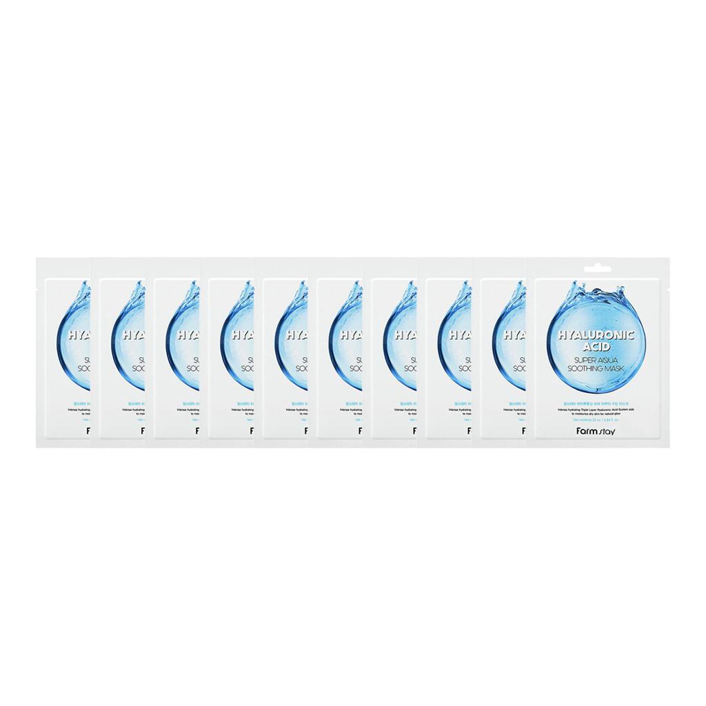 FARM STAY Kwas Hialuronowy Super Aqua Maska Kojąca 25ml (3 opcje)