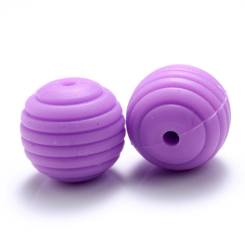 10 Stück/Los 15mm Baby-Silikonperlen Beißringe für 4-6 Monate Spiral-Lebensmittelechtes Silikon Beißring Schnuller Kette Halskette Herstellung
