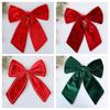 1/2PCS Red Christmas Decorative Bowknot DIY Accessories Big Size Xmas Tree Hanging Bowknot Showwindow Ornament Flannel