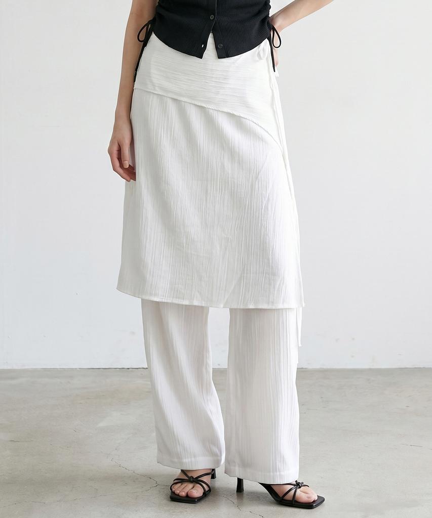 TOPGIRL Cool Wrinkle Layered Wrap Wide Pants_T611Bt727