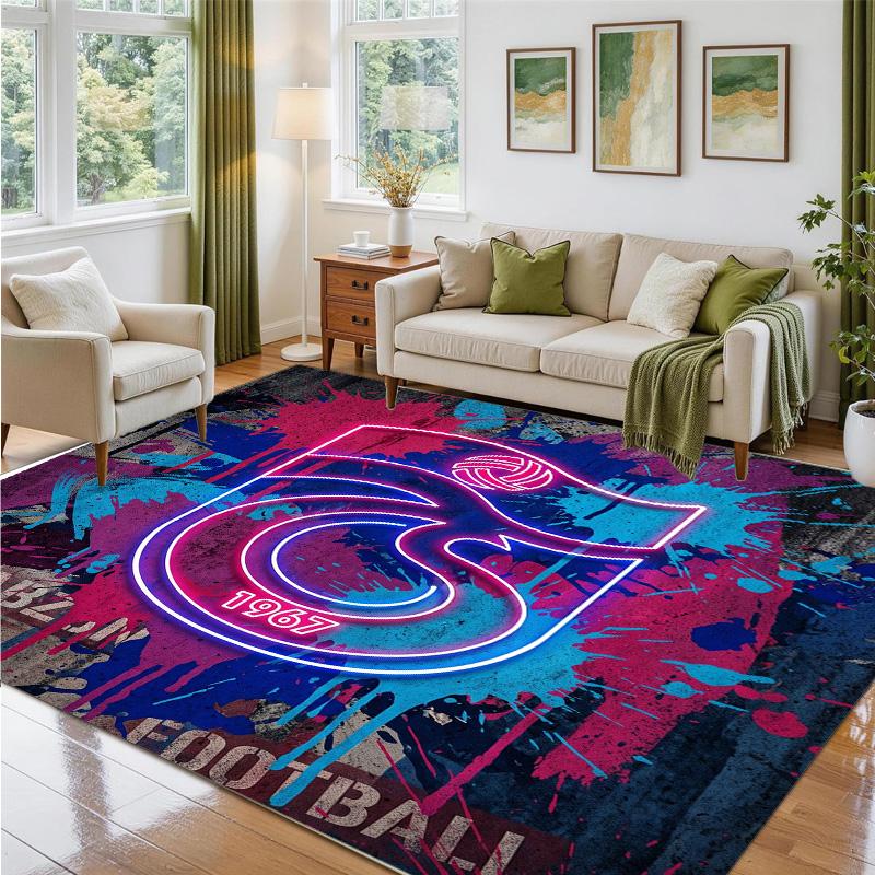Trabzonspor FC Design Crystal Velvet Rug Soft Decorative Mat for Bedroom Entrance