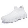 Men's and Women's Casual Sports Shoes, Breathable and Anti-slip, Large-sized Thick-soled Running Loafers for Coupless Men Shoes