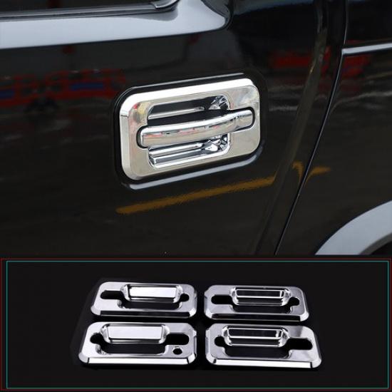 4PCS Chrome ABS External Car door handle bowl cover Trim For Hummer H2 2003-09