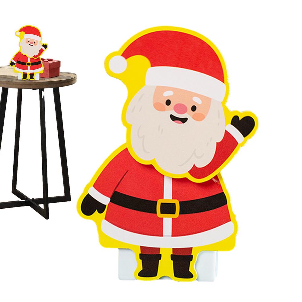 Santa Claus Tabletop Decorations Christmas Figurines Shelf Decorations Desk Decor Tabletop Decorative Collectible Santa Sign For