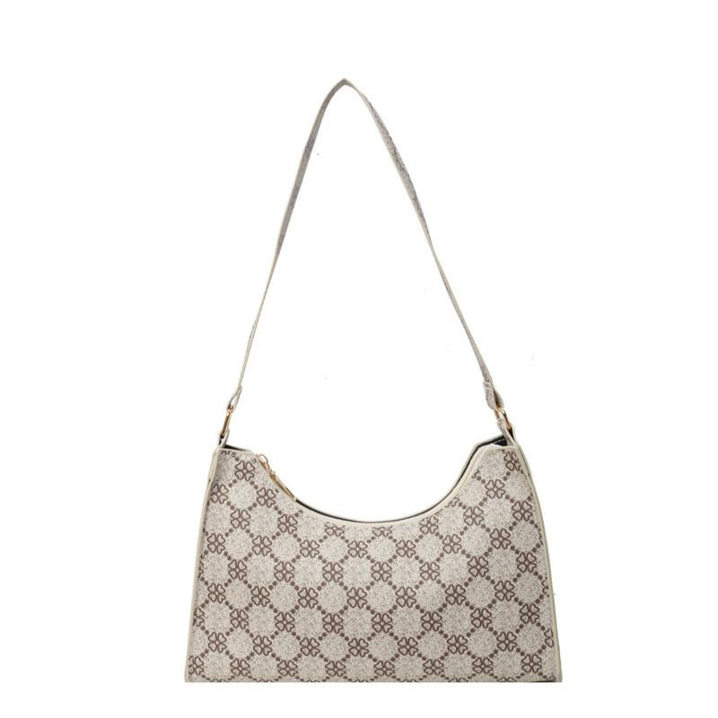 Versatile Stylish 2024 Trendy Pu Quilted Underarm Shoulder Bag For Women Summer Cream