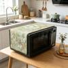 30x90cm Elegant Cotton Linen Microwave Dust Cover Dust Proof Decor Cloth