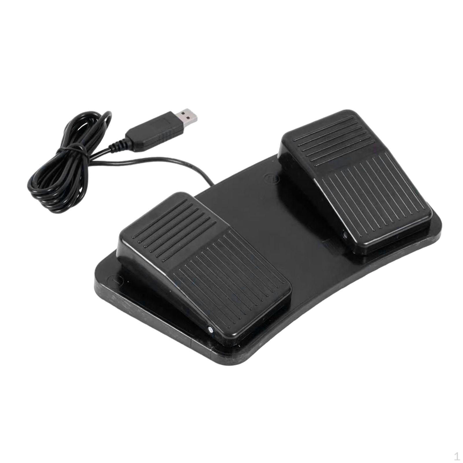 

USB Foot Pedal Switch Footswitch Accessory 2M Length Wire Plug and Play Equipment Versatile Key 2 Foot Pedal