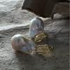 Natural Special-shaped Baroque Freshwater Pearl Earrings S911 Silver Needle Court Style Retro Women's High-end Earrings Earrings