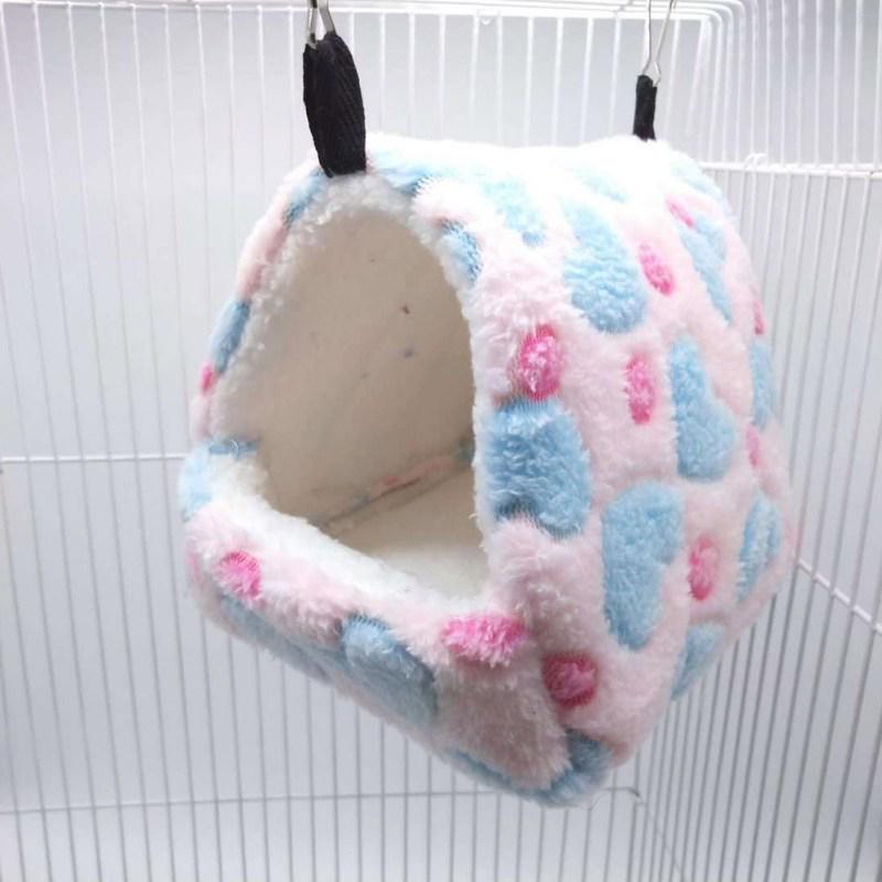 Cute Small Pet Bird Parrot Soft Comfortable Nest Plush Hanging Hammock Nest House Bed Warm Nest Pet