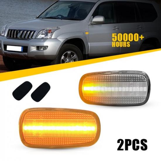

Fit Scion Lexus xB SC430 IS300 Clear Dynamic LED Side Light Marker Amber Pair EV