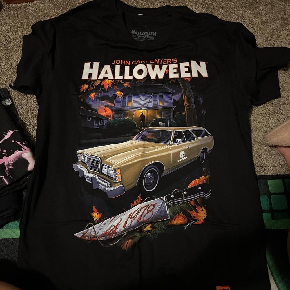 John Carpenter s Halloween 1978 black cotton t-shirt Size S-4XL Unisex T-Shirt XXXXL