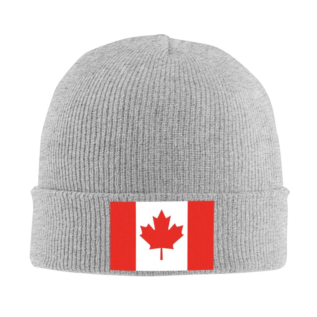 Custom Emblem of Canada Eagle Bonnet Hats Hip Hop Knit Hat for Women Unisex Warm Winter Canada Patriotic Skullies Adjustable Hat