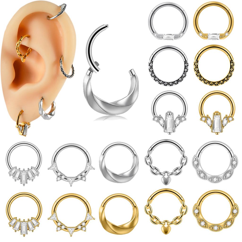 Multifunctional Nose Ring Seamless Design Comfortable Wear Body Piercing Jewelry Stainless Steel Fashion Accessories
