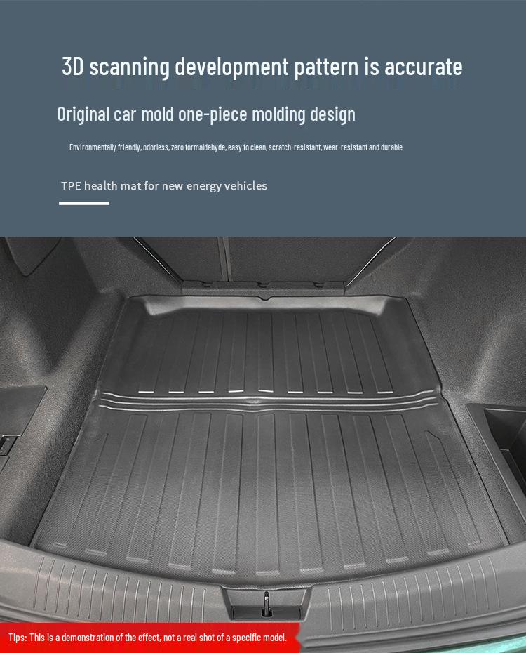 Eco-friendly TPE Trunk Mat for 25 Baojun Xiangjing Cars - Anti-dirty Tail Box Mat