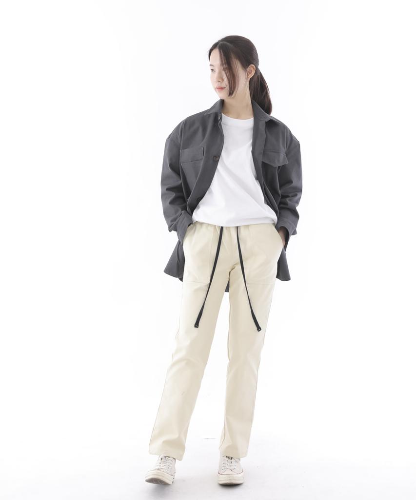 Seinteukeulu Nice Bag Straight Fatigue Pants Nsb-320 Cream