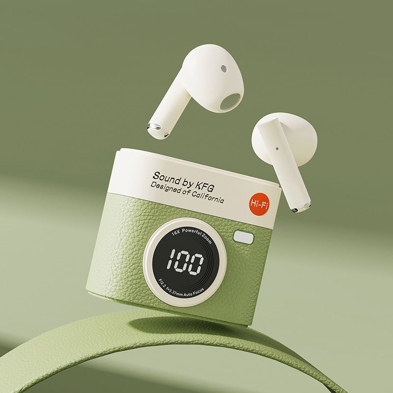 

Ретро-камера Q88 2025 новый беспроводной Bluetooth-наушник полувкладыш сверхдолгое время работы от аккумулятора высокое качество звука