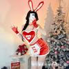 Sexy Lingerie Christmas Bunny Autumn and Winter Velvet Passion Seduction Sexy Free Maid Nightclub Hip Uniform Woman