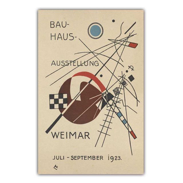New Abstract Art Geometric Figure Canvas Painting Bauhaus Ausstellung Wall Art Poster Office Living Room Home Decoration Mural No Frame