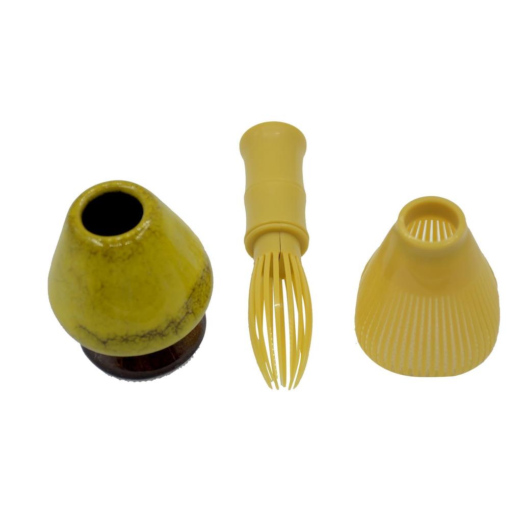 Tea matcha tea ceremony traditional 80 yellow ceramic tea whisk whisk, reusable, resin, whisk, tool, craft, pieces, + (yellow)