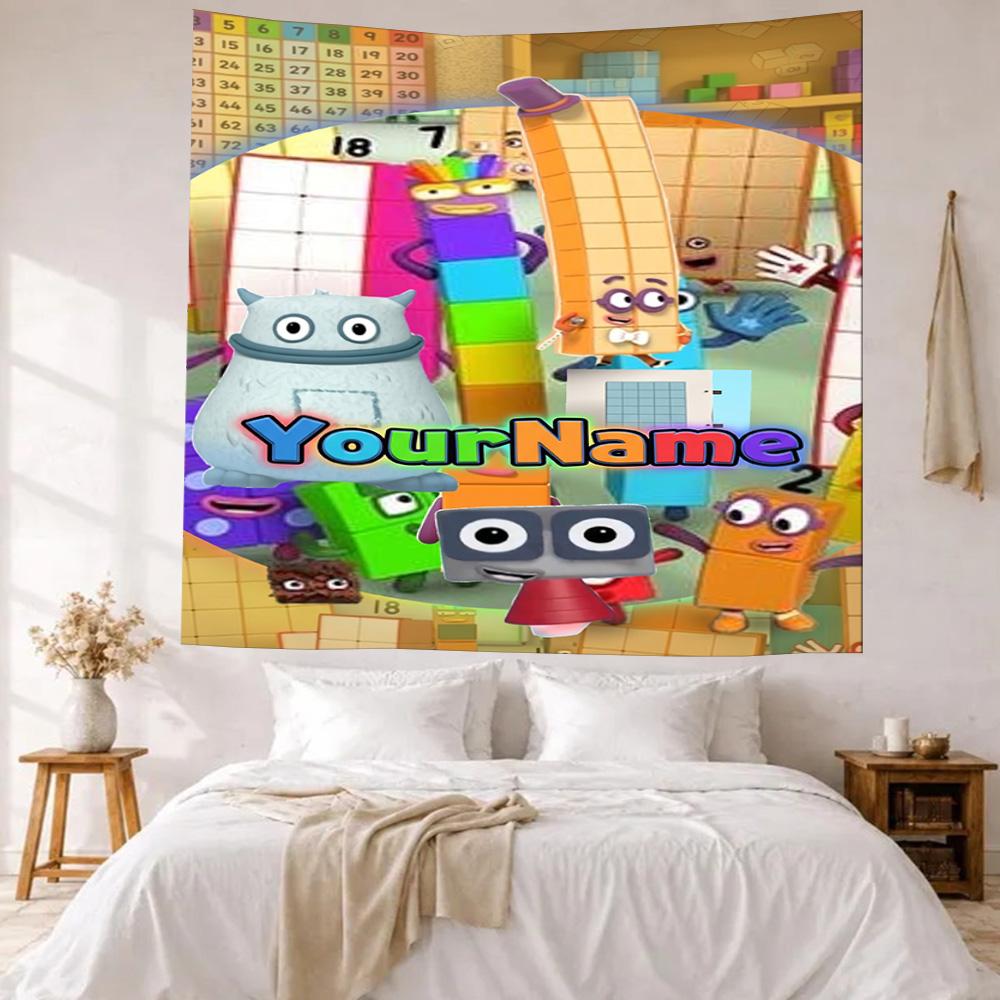 Numberblocks Custom Your Name Wall Decor Tapestry Art For Pet Memorial Birthdaywedding Party Backdrop Family Gift