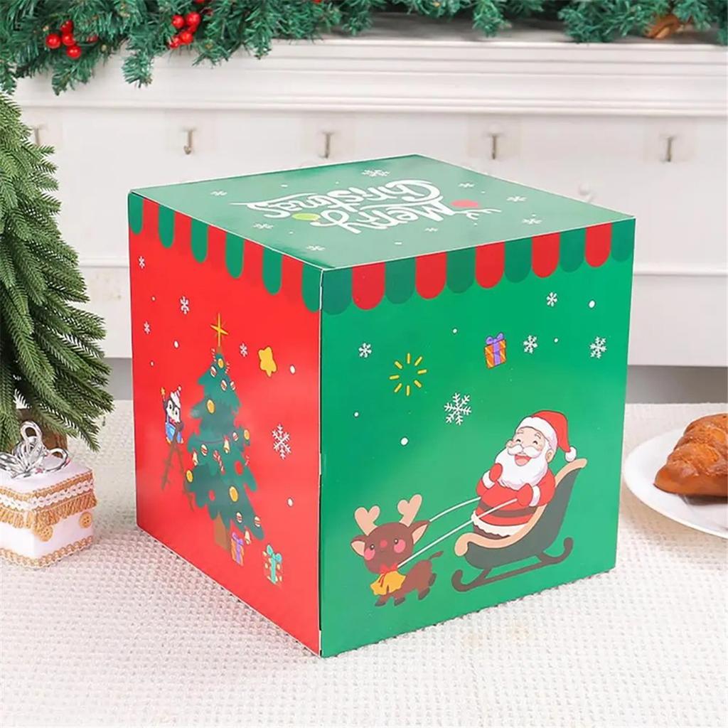 2025+ Christmas Candy Packaging Box Small //Santa Claus Candy Box 25cm/9.84in Holiday CandyBox with Lid Christmas