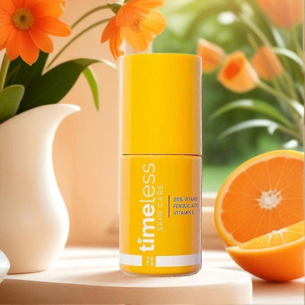Sérum de Vitamina C com Ácido Ferúlico para Clareamento e Firmeza, 30ml Essência Hidratante Leve para Todos os Tipos de Pele menos
