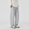 Solid Color Simple Trendy Brand Scimitar Sweatpants Men's Spring and Autumn New Loose Wide-leg Drape Sports Casual Trousers