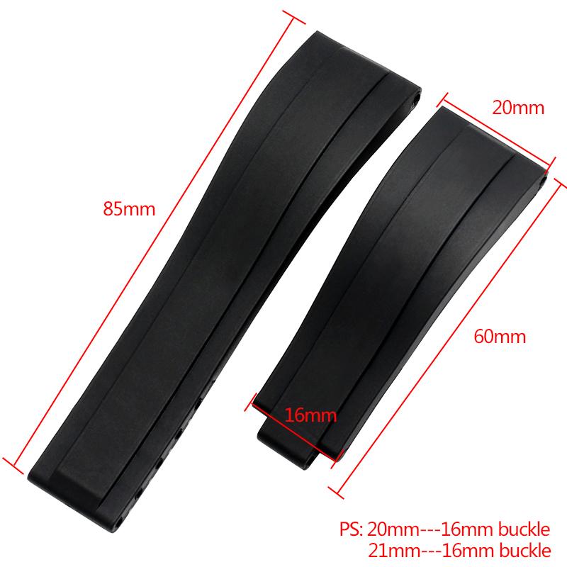 Correa de Reloj de Caucho Para Seiko Tudor Citizen Correa Con Hebilla de Acero Inoxidable Pulsera de Reloj Impermeable 20mm 21mm Negro Azul