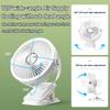 Night Light Fan - USB Charging Handheld & Clip Fan for Student Dormitory Office Desktop & Outdoor Use with Small Ceiling Design