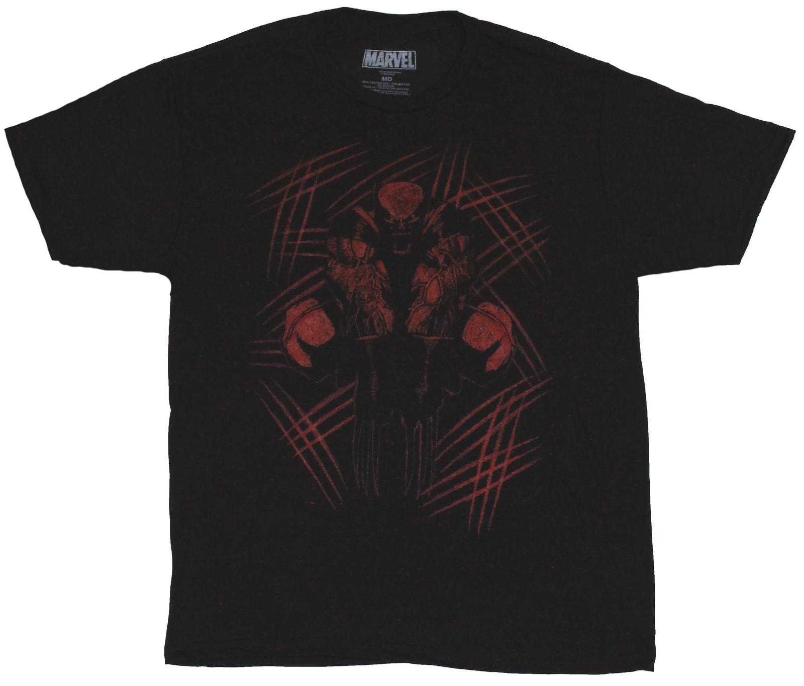 Wolverine Marvel Adult New T-shirt Red Tinted Super Slashed Logan Pic XXXXL