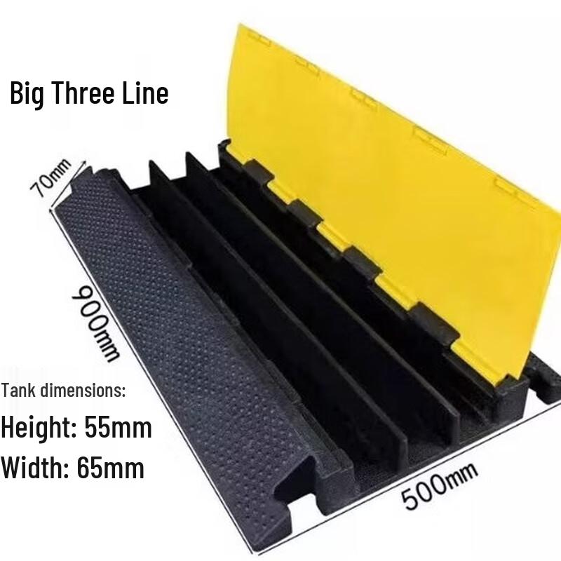 Heavy-Duty Rubber Vehicle Wheel Stopper