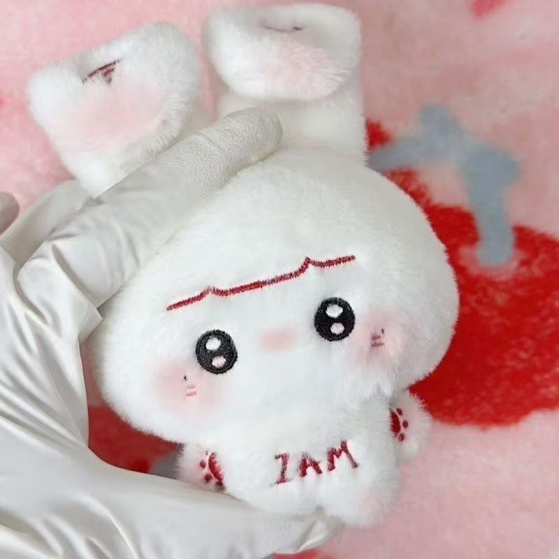 Söt Tecknad Plysch Liten Kanin Nyckelring Kawaii Kanin Gosedjursdocka Ryggsäcksberlock Dekorativa Bilnyckelring Tillbehör Gåva