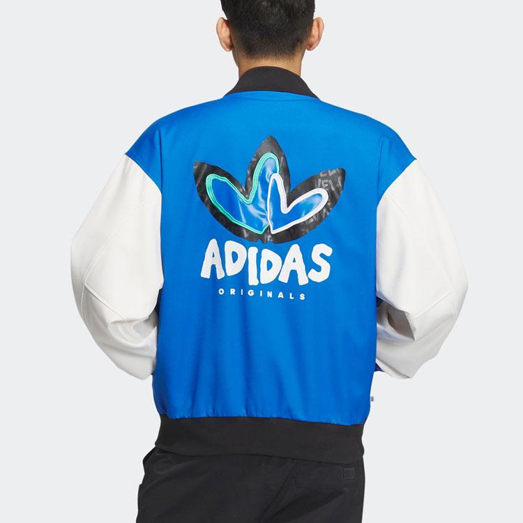 adidas Originals Trefoil Special Edition Bomberjacke mit Herz-Logo, Unisex-Jacken, Blau, IK8664