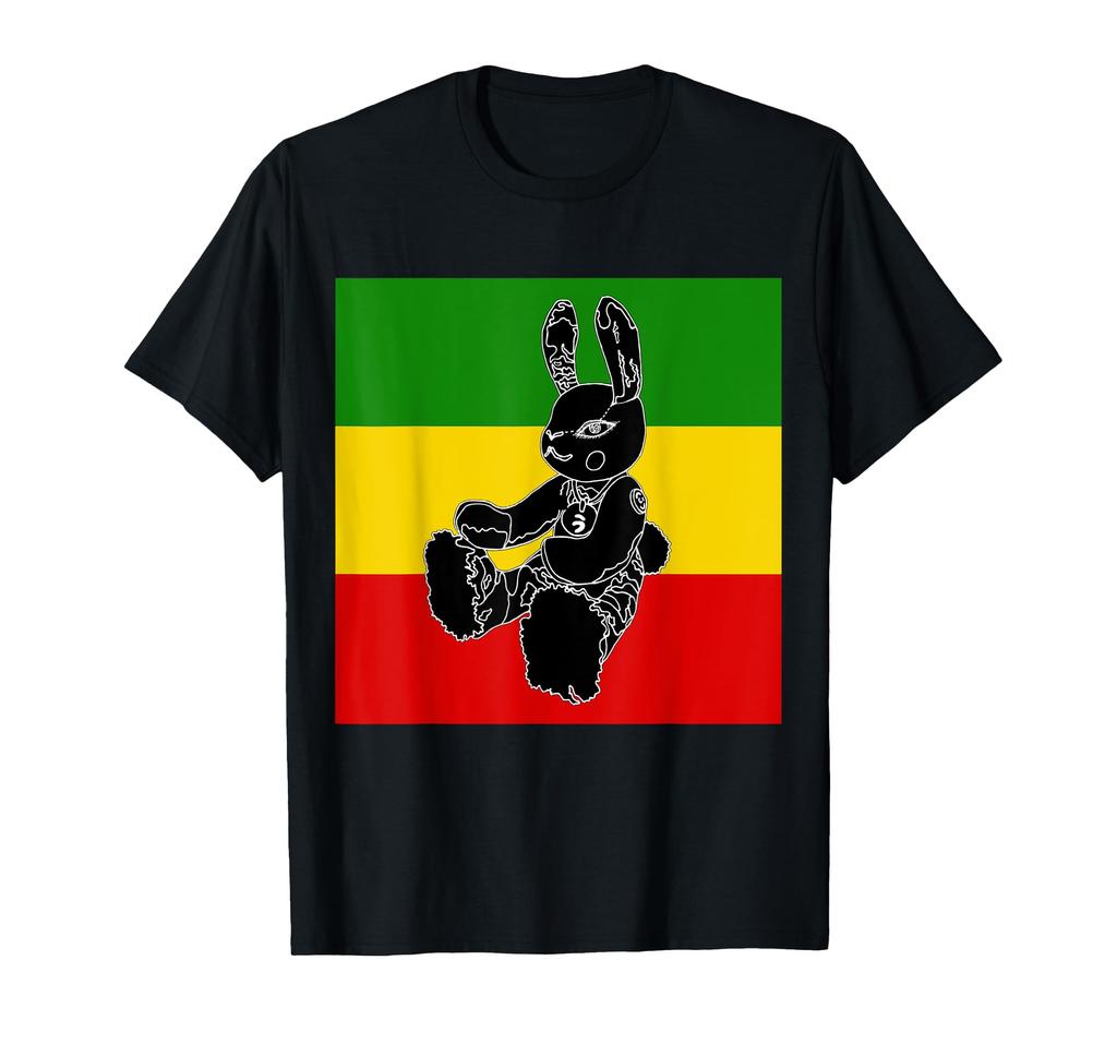 Usagi Alien on Rasta T-shirt